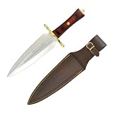 Muela Serreno Fixed Blade Knife 14.25-Inch Coral Packawood, Brass