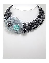 Rose Fresh Water Pearl Necklace In Zinc