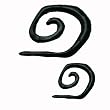 Resin Imitation Water Buffalo Horn Jewelry Ear Tribal, 2mm (12G) - Sold as a Pair