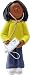 4078 Female African American with Ipod, Christams Ornament