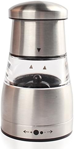 Vanto Manual Pepper or Salt Mill - Adjustable Ceramic Grinding Mechanism - Stainless Steel Pepper Grinder