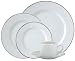 Royal Worcester Classic Platinum 5 Piece Place Setting- Dinner, Salad, Bread and Butter, Teacup and Saucer