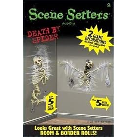 Death by Spiders Skeleton Halloween Scene Setters (2 pack) 678626