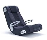 MusicRocker Modell SUPERGAMER Schwarz (Multimediasessel, Soundsessel, Gaming Chair, Sound Chair, Stereo 2.1 System)