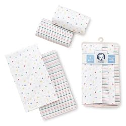 GerberFlannelBurpCloths-4pack-Boy'sColors