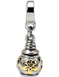 Reflection Beads Silver 14kt Flower Vase Remembrance Ash Dangle