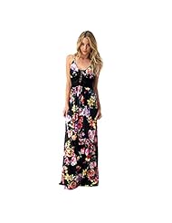 Sexy Floral Print Corset   Waistline Sleeveless Rayon/Spandex Lace-Up Embroidered Maxi Dress 