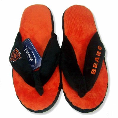 CHICAGO BEARS THONG FLIP FLOP SLIPPERS SZ MEDIUM