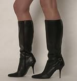 BLEND Stiefel mit Pfennigabsatz schwarz , Gre:38