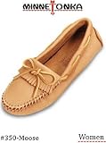 Minnetonka Moccasin Womens Moosehide Driving Moc #350 Natural