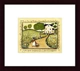 Gather Friends Like Flowers by Barbara Chiantia 10.00X8.00 Framed with Black Wood Frame