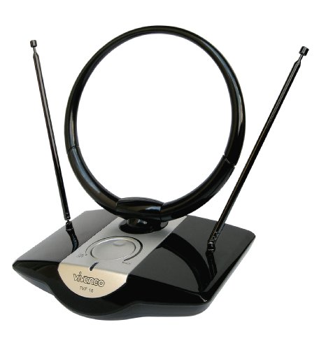 Aktive Zimmerantenne, 40 dB schwarz von Vivanco