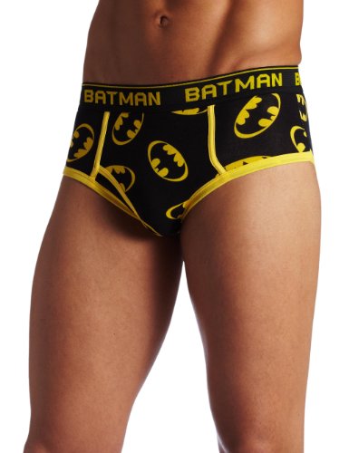 Batman Men's Batman Brief, Black, Small