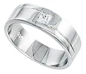 Gent's Perfect Quality Sterling Silver Brilliant Cut Cubic Zirconia Ring