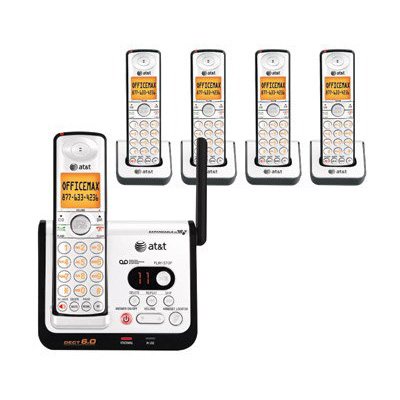 Best Price AT&T 82509 DECT 6.0 Cordless Phone, Silver/Black, 5 Handsets