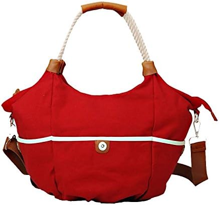 Kay Lena Kayi Na waterproof canvas senior big fashion candy color large-capacity shoulder diagonal bag / handbag watermelon red / orange