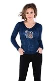 Detroit Tigers Women's Burnout Thermal Top - By Alyssa Milano