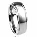 8MM Stainless Steel Wedding Band Ring Brushed Center Domed Classy (6 to 14)