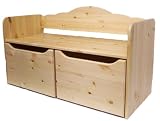 EAGAL POWER Chesterfield Solid Wood Bench with 2 storage drawers