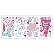 CHEER cheerleader WALL PAPER APPLIQUES