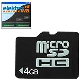 4 GB micro SD HC Card (4GB microSDHC Karte) + ELEKTROWA-SOFTWARE Speicherkarte fr Hagenuk MP3 Handy