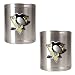 Pittsburgh Penguins NHL 2pc Stainless Steel Can Holder Set- Primary Logo by Great American Products