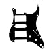 Musiclily Pro 11 Hole HSH Guitar Strat Pickguard Humbuckers for Fender American/Mexican Standard Stratocaster Modern Style, 3Ply Black