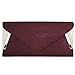 b.m.c BMC Womens PU Leather White Accent Envelope Clutch - Burgundy