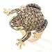 14K Gold Chocolate Diamond & Green Garnet Frog Ring