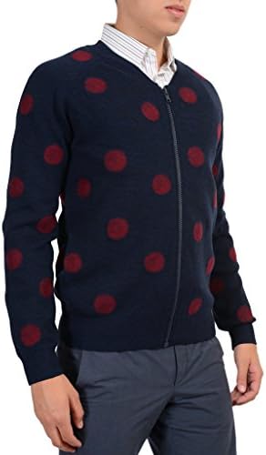 Band of Outsiders Men's Multi-Color Wool Full Zip Cardigan Sweater