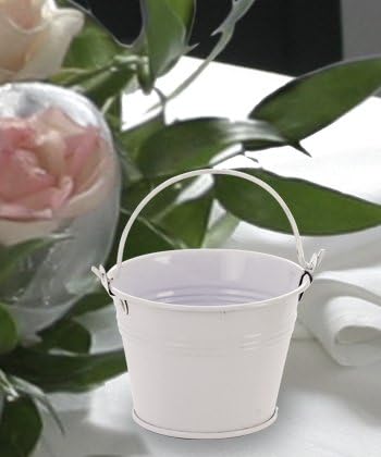 White pail favors
