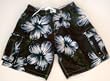 Big and Tall Mens Swim Trunks with Elastic Drawstring Waist and Board Short Style Front, 2 Inseam Slit Pockets. Mesh Lined. Brown/Floral in Sizes 2XL - 4XL