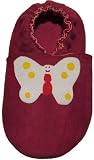 Tibet PLATEAU soft soled infant leather baby shoes SUEDE butterfly red