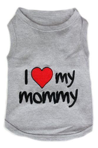 Pet Clothes I LOVE MY MOMMY Dog T-Shirt - Extra-Large