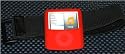 iPod Nano 3rd Generation Anti Slip Silicone Case + Sports Exercise Armbrand - Red