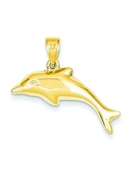 14K Gold Dolphin Pendant Jewelry FindingKing