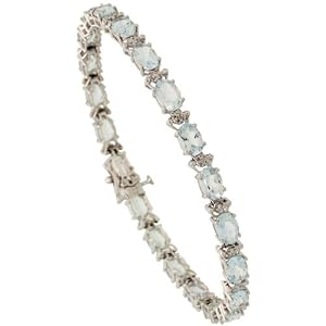 10k White Gold 7 in. Eternity Tennis Bracelet, w Brilliant Cut Diamonds and... by