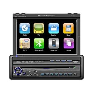 Power Acoustik PTID-8940NRBT Motorized Flip-Up Screen AM/FM DVD Bluetooth Receiver with New Graphics