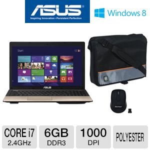 ASUS 15.6 Core i7 750GB HDD Notebook Bundle