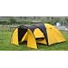 Kuppelzelt Iglu-Zelt mit Vorbau f�r 3-4 Personen, schwarz - orange