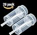 26 Pack Round Shape Clear Push-Up Cake Pop Shooter (Push Pops) Plastic Containers with Lids