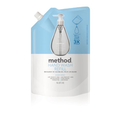 Method Gel Hand Wash Refill 34oz, Sweet Water (Pack of 6) All Beauty