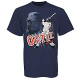 Boston Red Sox #34 David Ortiz Navy Blue Youth Player T-shirt