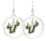 South Florida Bulls - NCAA Floating Logo Hoop Earrings