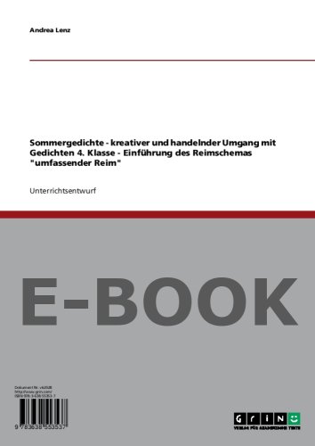 Cover image : Sommergedichte - kreativer und handelnder Umgang mit Gedichten 4. Klasse - Einführung des Reimschemas umfassender Reim