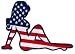 Trucker Girl Embroidered Patch Sexy Truck Mudflap Iron-on American Flag Emblem Right-to-Left
