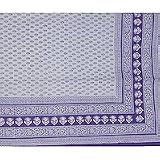 ShalinCraft Cotton Bed Sheet Khadi Print India Asian Decor Home Interiors Queen Size (bshtd599)