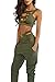 Prograce Women's Sexy Criss Cross High Waisted Bandage 2PCS Bikini Set, M Army Green