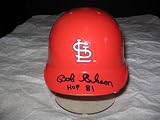 GAI Authentic Bob Gibson Autograph St. Louis Cardinals Mini Helmet w/ Inscription