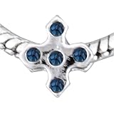 Pugster Cross Shape Studded European Beads Bracelet